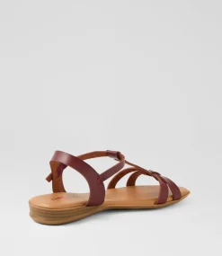Women I LOVE BILLY Flats|Sandals-Darty Cognac Smooth Sandals