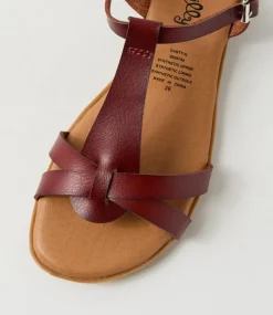 Women I LOVE BILLY Flats|Sandals-Darty Cognac Smooth Sandals