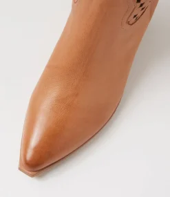 Women TOP END Boots-Dassle Dark Tan Leather Knee High Boots
