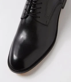 WINDSOR SMITH Dress Shoes-Davide Black Leather Lace Up Shoes