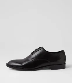 WINDSOR SMITH Dress Shoes-Davide Black Leather Lace Up Shoes