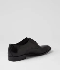 WINDSOR SMITH Dress Shoes-Davide Black Leather Lace Up Shoes