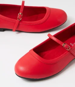 Women I LOVE BILLY Flats-Dazine Red Flat Shoes