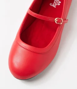 Women I LOVE BILLY Flats-Dazine Red Flat Shoes