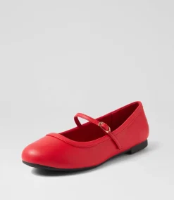 Women I LOVE BILLY Flats-Dazine Red Flat Shoes