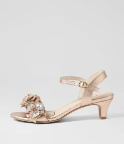Women SUPERSOFT Comfort|Heels-Dazzle Metallic Multi Leather Sandals