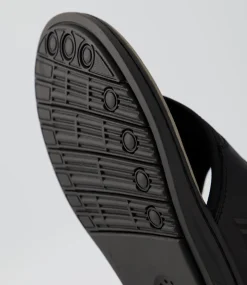 COLORADO Casuals|Sandals-Dboy Black Crazyhorse Leather Sandals