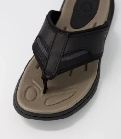 COLORADO Casuals|Sandals-Dboy Black Crazyhorse Leather Sandals