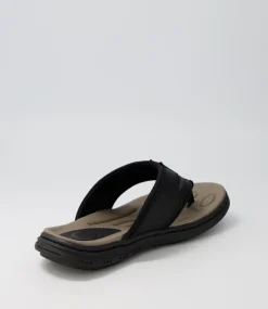 COLORADO Casuals|Sandals-Dboy Black Crazyhorse Leather Sandals