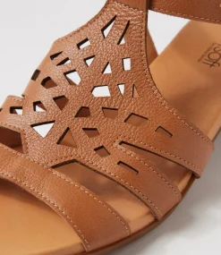 Women SUPERSOFT Heels|Flats-Deardie Dark Tan Leather Sandals