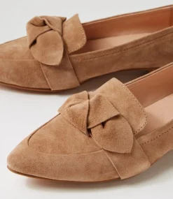 Women DIANA FERRARI Loafers|Flats-DEEZ DF CAPPUCCINO SUEDE