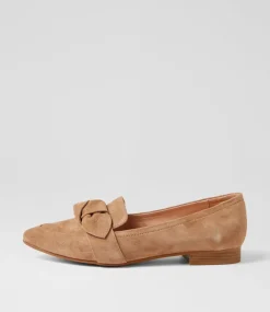 Women DIANA FERRARI Loafers|Flats-DEEZ DF CAPPUCCINO SUEDE