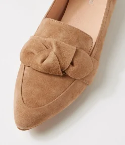 Women DIANA FERRARI Loafers|Flats-DEEZ DF CAPPUCCINO SUEDE