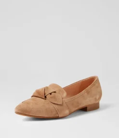 Women DIANA FERRARI Loafers|Flats-DEEZ DF CAPPUCCINO SUEDE