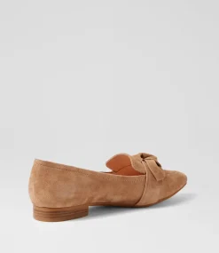 Women DIANA FERRARI Loafers|Flats-DEEZ DF CAPPUCCINO SUEDE