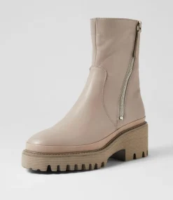 Women TOP END Boots-Dekhi Smoke Leather Ankle Boots
