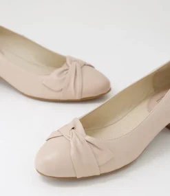 Women SUPERSOFT Comfort|Heels-Delanay Nude Natural Leather Heels