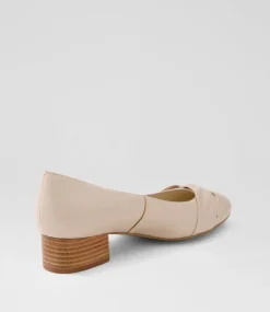 Women SUPERSOFT Comfort|Heels-Delanay Nude Natural Leather Heels