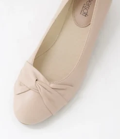Women SUPERSOFT Comfort|Heels-Delanay Nude Natural Leather Heels