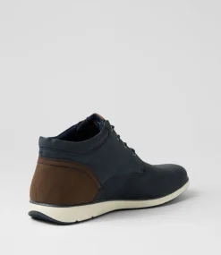 C88 by COLORADO Boots|Casuals-Deli Navy Lace Up Boots