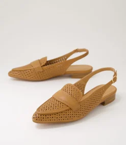 Women DIANA FERRARI Flats-Delly Dark Tan Leather Flat Shoes