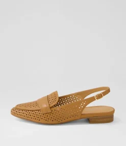 Women DIANA FERRARI Flats-Delly Dark Tan Leather Flat Shoes
