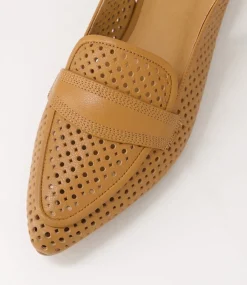 Women DIANA FERRARI Flats-Delly Dark Tan Leather Flat Shoes