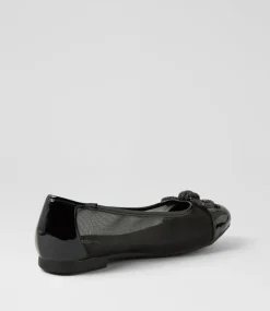 Women I LOVE BILLY Flats-Delphino Black Mix Flat Shoes