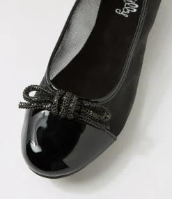 Women I LOVE BILLY Flats-Delphino Black Mix Flat Shoes