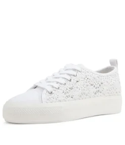 Women I LOVE BILLY Sneakers-Denna White Fabric Sneakers