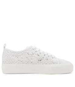 Women I LOVE BILLY Sneakers-Denna White Fabric Sneakers