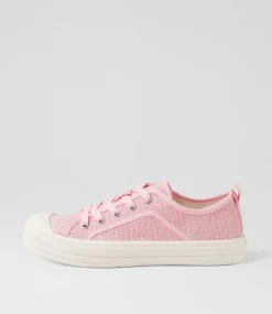 Women I LOVE BILLY Sneakers-Derozen Pink Shimmer Fabric Sneakers