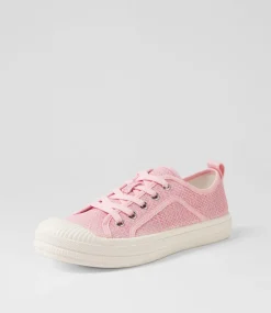 Women I LOVE BILLY Sneakers-Derozen Pink Shimmer Fabric Sneakers