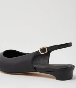 Women DIANA FERRARI Flats-Desuet Black Leather Flat Shoes