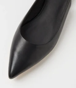 Women DIANA FERRARI Flats-Desuet Black Leather Flat Shoes