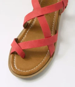 Women BLOWFISH Flats|Sandals-Devon 3 Red Sandals