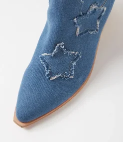 Women TOP END Boots-Dibi Denim Fabric Ankle Boots