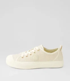 Women I LOVE BILLY Sneakers-Dinwiddie Natural Tweed Fabric Sneakers