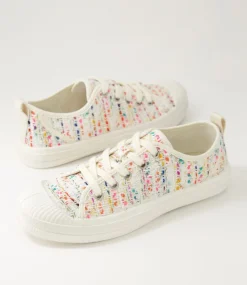 Women I LOVE BILLY Sneakers-Dinwiddie Rainbow Boucle Fabric Sneakers