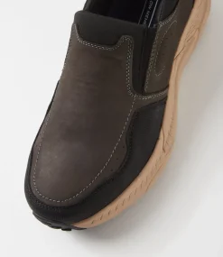 COLORADO Casuals-Dion Charcoal Nubuck Lace Up Flats