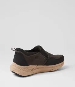 COLORADO Casuals-Dion Charcoal Nubuck Lace Up Flats