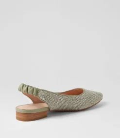 Women DIANA FERRARI Flats-Diorah Seafoam Woven Leather Flat Shoes