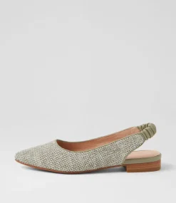 Women DIANA FERRARI Flats-Diorah Seafoam Woven Leather Flat Shoes