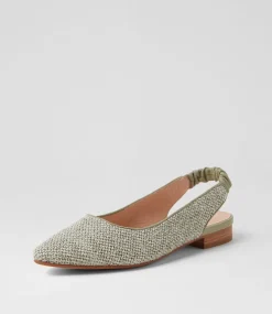 Women DIANA FERRARI Flats-Diorah Seafoam Woven Leather Flat Shoes