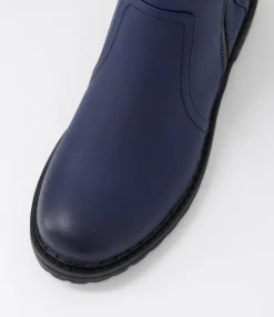 Women I LOVE BILLY Boots-Discan Navy Ankle Boots