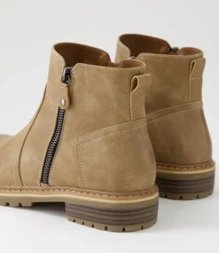 Women I LOVE BILLY Boots-Discan Taupe Ankle Boots