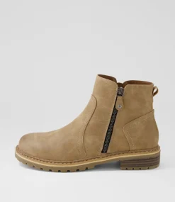 Women I LOVE BILLY Boots-Discan Taupe Ankle Boots