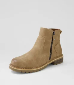 Women I LOVE BILLY Boots-Discan Taupe Ankle Boots