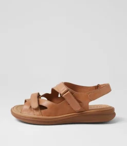 Women SUPERSOFT Comfort|Flats-Donnia Tan Leather Sandals