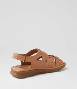 Women SUPERSOFT Comfort|Flats-Donnia Tan Leather Sandals
